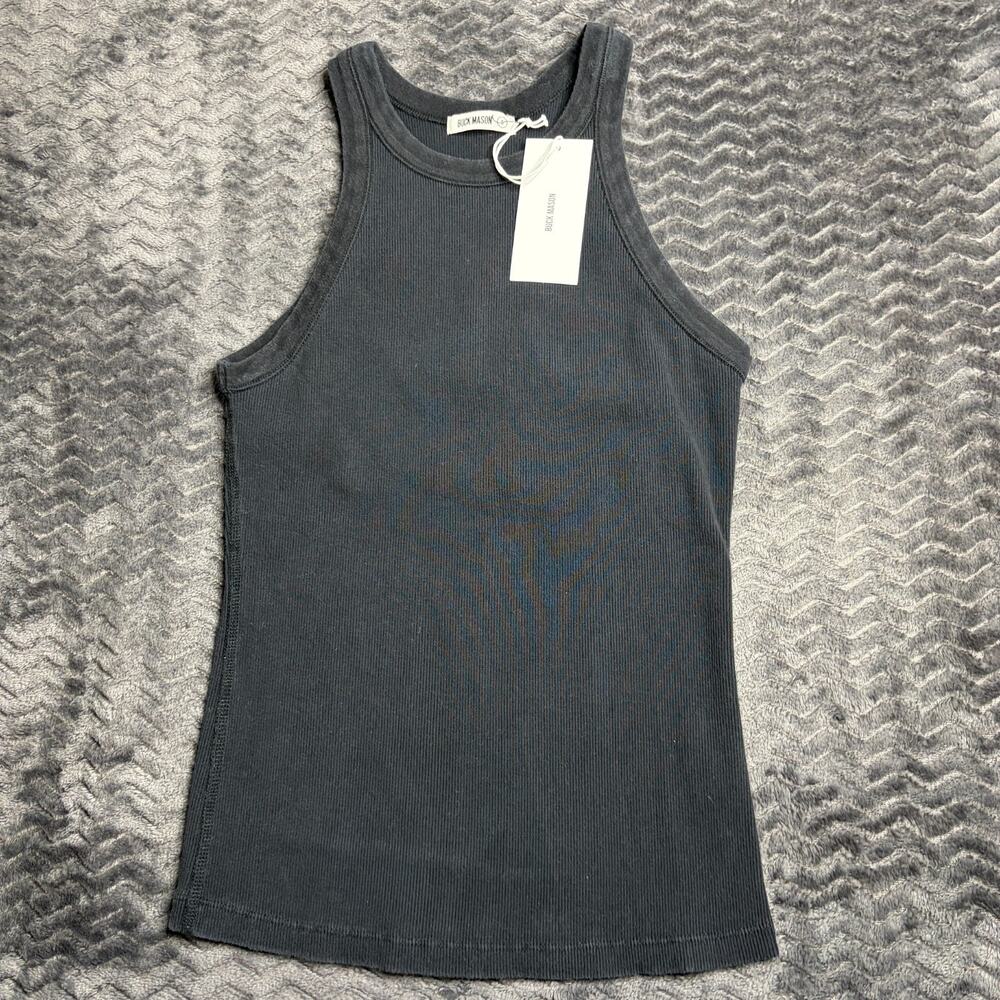 Buck Mason Women's Marled Black Surplus Rib Tank size Small NWT